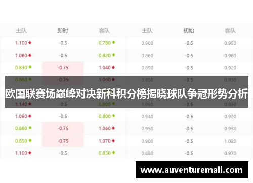 欧国联赛场巅峰对决新科积分榜揭晓球队争冠形势分析