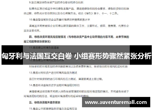 匈牙利与法国互交白卷 小组赛形势骤然紧张分析